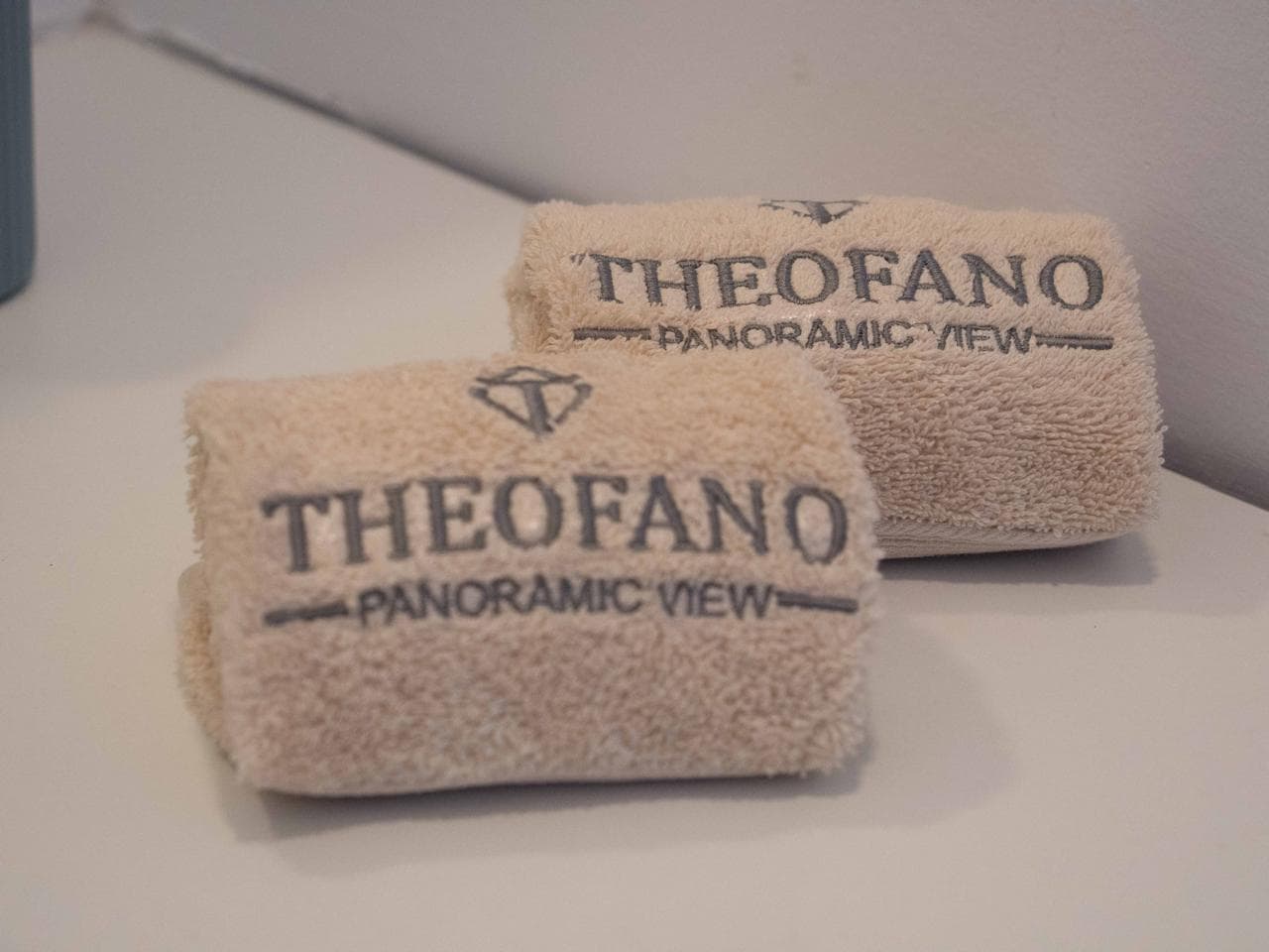 Embroidered Theofano Panoramic View towels