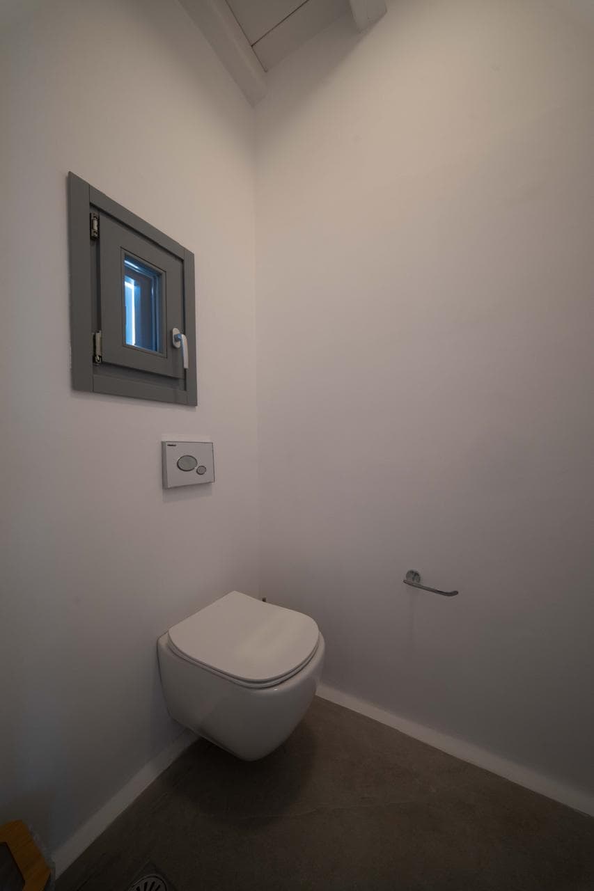 Minimal guest WC in polished plaster