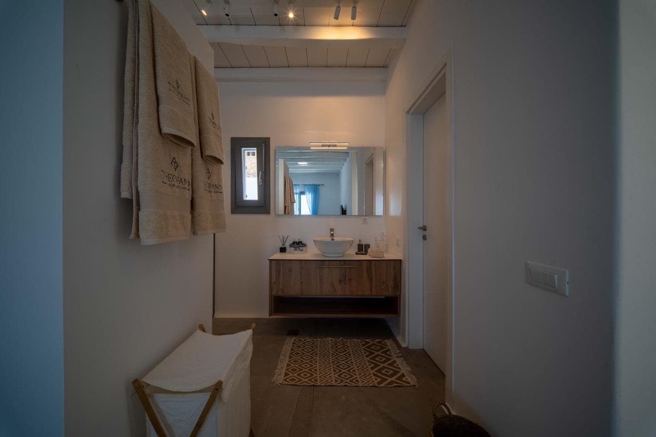 Guest bathroom with timber vanity